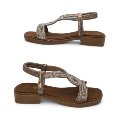 Sandalia Tira Empeine Strass Talón Elástico Glow Mousse (50GW) - comprar online