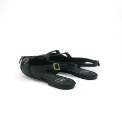 Mule Tipo Chanel Tira Hebillas Punta Fina Napa Moleca (5444332NP) en internet