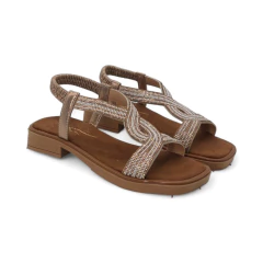 Sandalia Tira Empeine Strass Talón Elástico Glow Mousse (50GW)