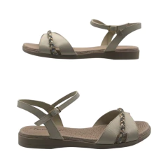 Imagen de Sandalia Faja Tira Trenzada Brillo Napa Linho Piccadilly (513034NP)