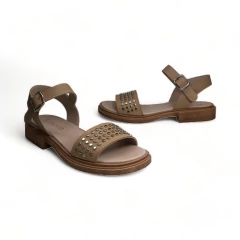 Sandalia Faja Tachas Napa Mousse (205NP) - Mousse Calzados