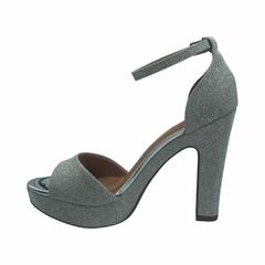 Sandalia Plataforma C/ Talonera Taco 10 1/2 Verniz Cetim Lame Vizzano (6292217CT) - comprar online