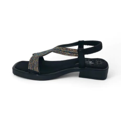 Sandalia Tira Empeine Strass Talón Elástico Glow Mousse (50GW) - Mousse Calzados