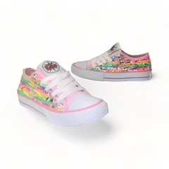 Zapatilla Casual Cordon Lentejuela Roller (255LJ) - comprar online