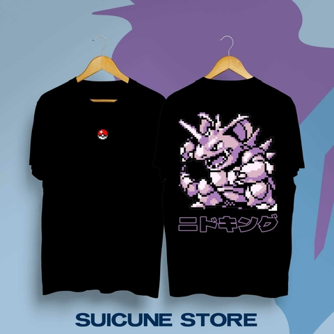 Remera Oversize Nidoking Pixel Doble Estampa
