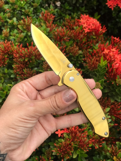 Canivete Tactical Knife - Falcon Ks1380gd - Dourado