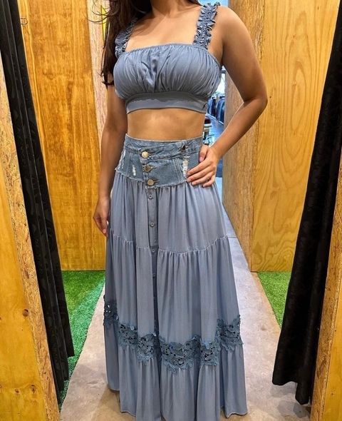 Saia E Crooped Country West Dust Conjunto Feminino - comprar online