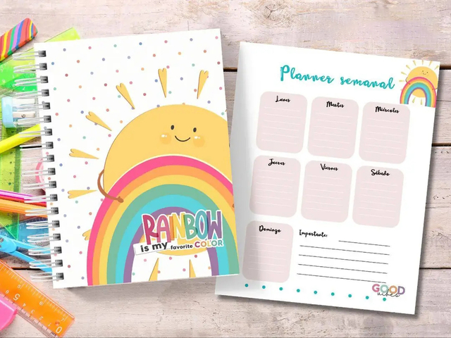 Planner Happy Rainbow 2025 6 Diseños Editables