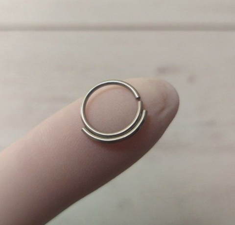 Argolla artesanal doble fila