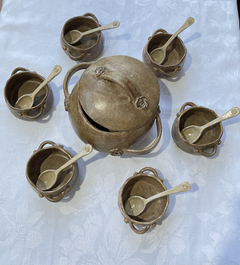 Kit de panela em cerâmica, feita à mão.