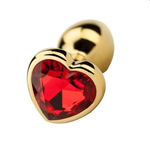 PLUG OURO METAL CROMADO - P FORMATO CORAÇÃO