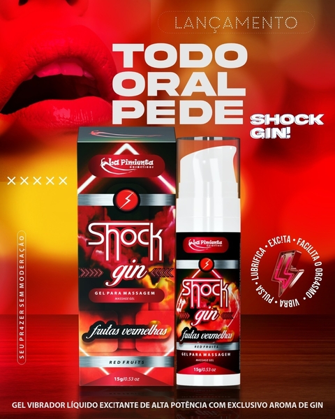 SHOCK GIN PREMIUM FRUTAS VERMELHAS - VIBRADOR LIQUIDO