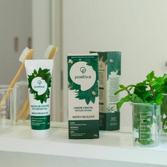 Kit 3 Pastas de Dente Natural Menta Melaleuca Vegana Positiva 270g na internet