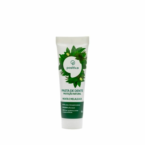 Pasta de Dente Natural 90g Menta Melaleuca Vegana Positiva - comprar online