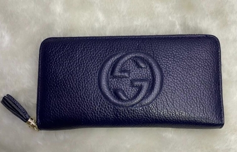 Carteira Gucci Soho Azul Marinho Italiana