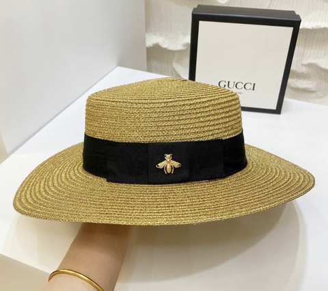 Chapéu Gucci Palha com Brilho Italiana