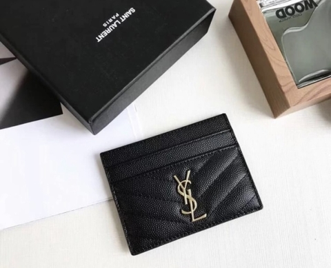 Porta Cartão YSL Preta Italiana