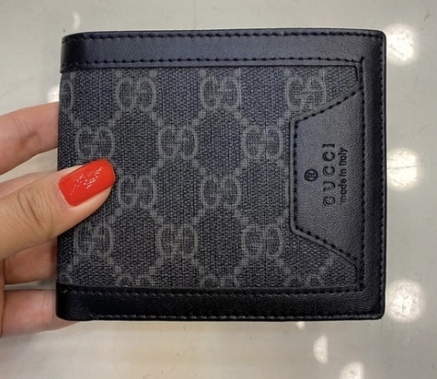 Carteira Gucci Masculina GG Supreme Preta Italiana