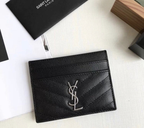 Porta Cartão YSL Preta Italiana