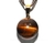 Colar Bolinha Pedra Olho de Tigre Pino Dourada - comprar online