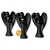 Escultura Anjo Obsidiana Pedra Natural 80 a 90mm 80g Tipo A - Distribuidora CristaisdeCurvelo