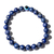 Pulseira Bolinha Lápis Lazúli Com Olho Grego Pedra 8mm Fio Silicone Elastico - comprar online