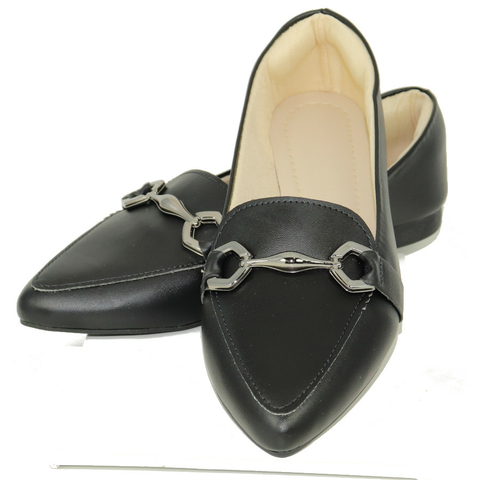 Imagem do Sapatilha Feminina Preto Casual Confortável Rasterinha Mule