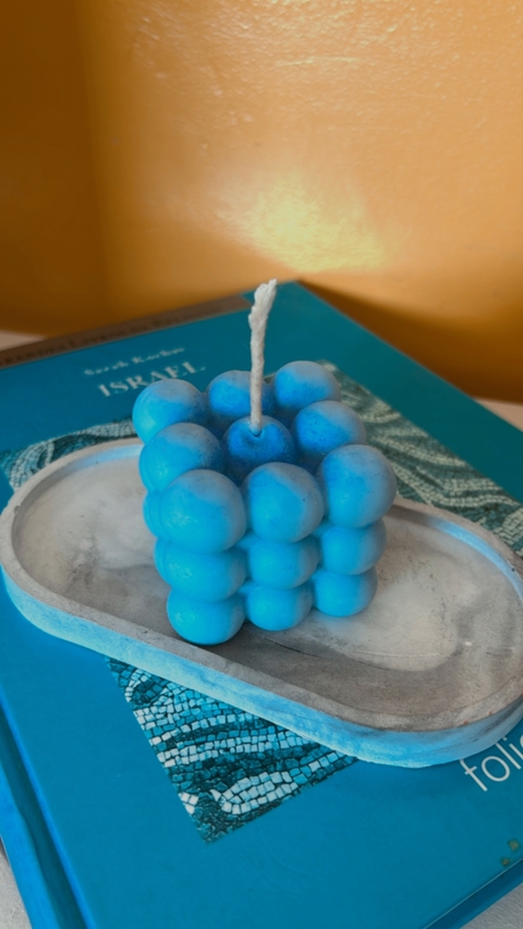 Vela Aromática 145g - Quadrado com Bolinhas