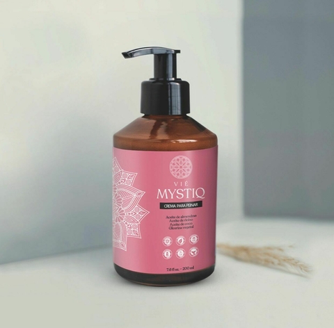 Crema de peinar hidratante natural envase de vidrio