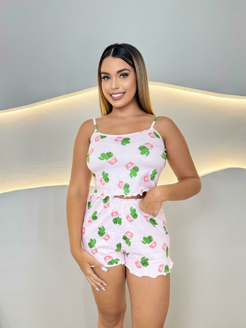 Baby Doll Cropped Ondinha Full - Cacto Rosa (366) - comprar online