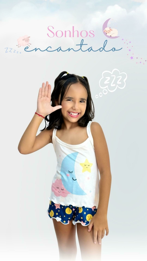 Baby Doll Alça Infantil - Lua e Nuvem (92) - comprar online