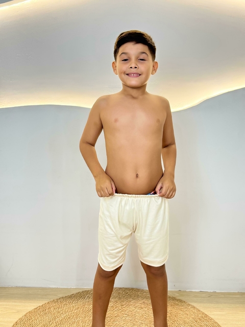 Samba Canção Infantil Masculino Liso - Off White (1363) - comprar online