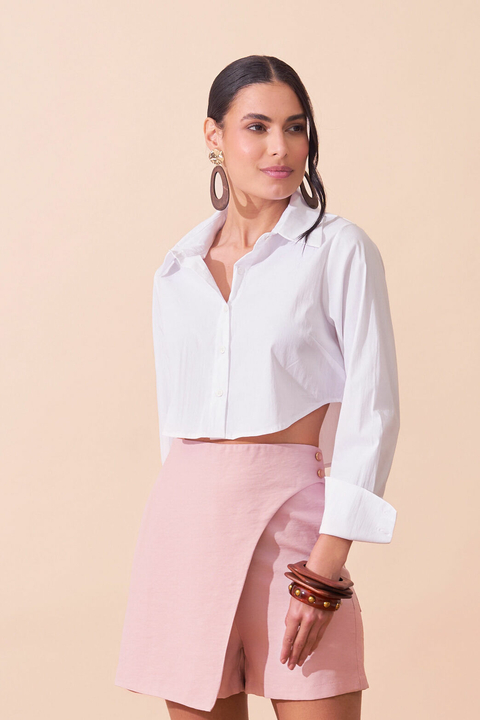 G-6 .CAMISA CURTA TRICOLINE POLIAMIDA