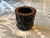 Vaso decorativo asiático em madeira, entalhado a mão com 21 cm. Lindo! Novo! na internet