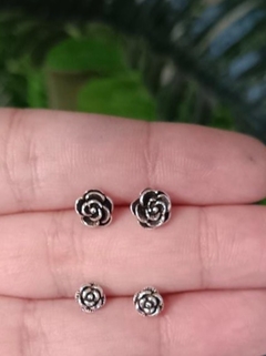 Brinco Duplo Florzinha Envelhecido | BR142