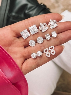 Brinco coração duplo | BR009 - comprar online