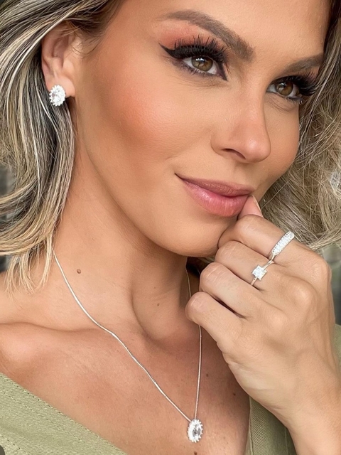 Conjunto Zircônia Cristal | CJ001