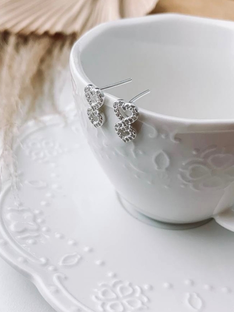 Brinco coração duplo | BR009