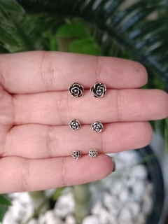 Brinco Duplo Florzinha Envelhecido | BR142 - comprar online