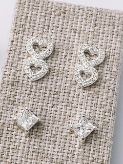 Brinco coração duplo | BR009 na internet