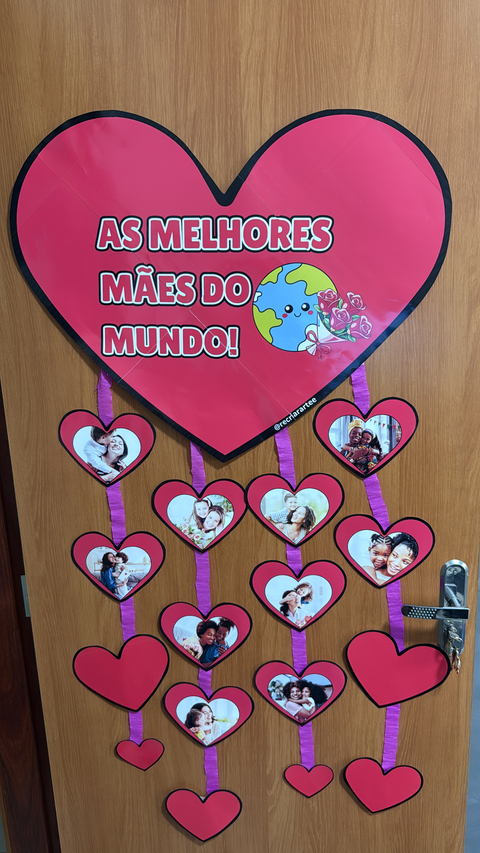 ENFEITE PARA PORTA DIA DAS MÃES - CORAÇÕES - comprar online