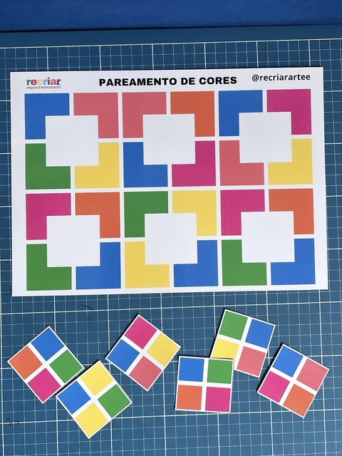ATIVIDADE - PAREAMENTO DE CORES - QUADRADOS
