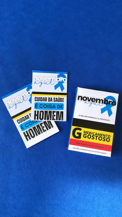 KIT LEMBRANCINHA EMBALAGEM AMORPRAZOL - NOVEMBRO AZUL