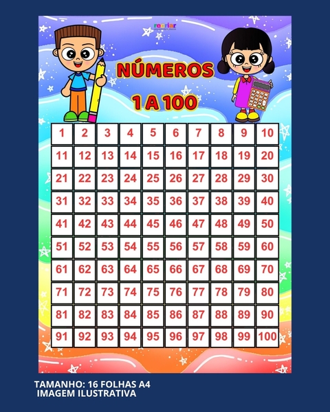 NÚMEROS DE 1 A 100 - TEMA AMIGOS