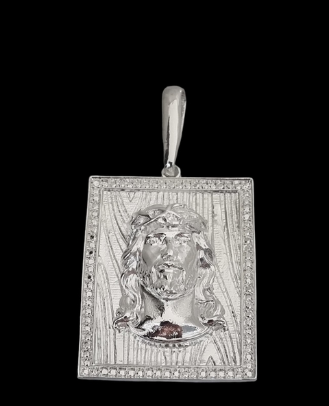 PINGENTE GRANDE PLACA FACE DE CRISTO