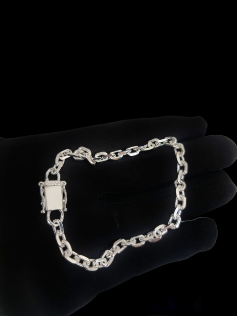 PULSEIRA MASCULINA MODELO CADEADO 6MM