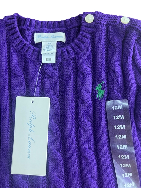 Sweater Peplum Polo Ralph Lauren-12 meses na internet