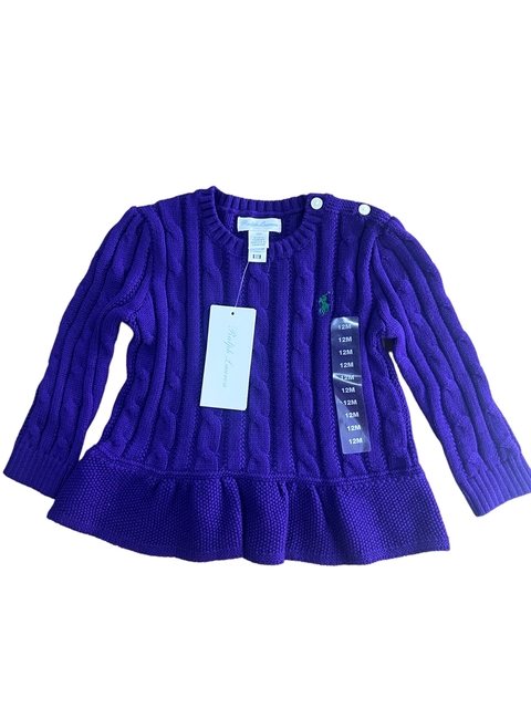 Sweater Peplum Polo Ralph Lauren-12 meses