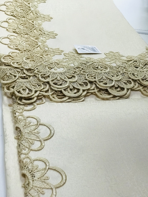 Toalha de Mesa Importada 1.50 X 2.20 Bege Médio