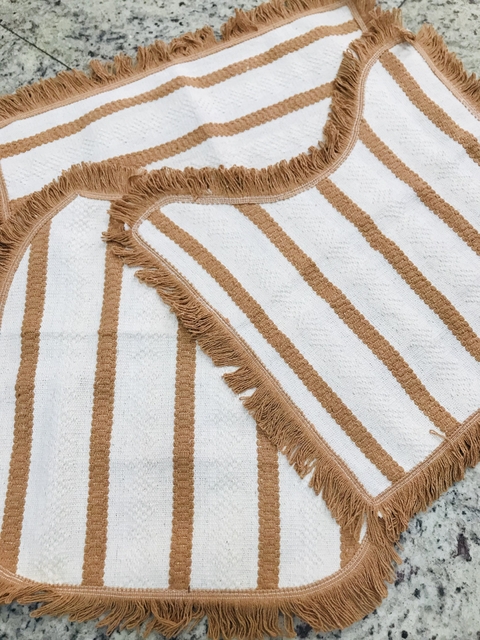 Jogo de Banheiro Bessa 3 Peças Caramelo